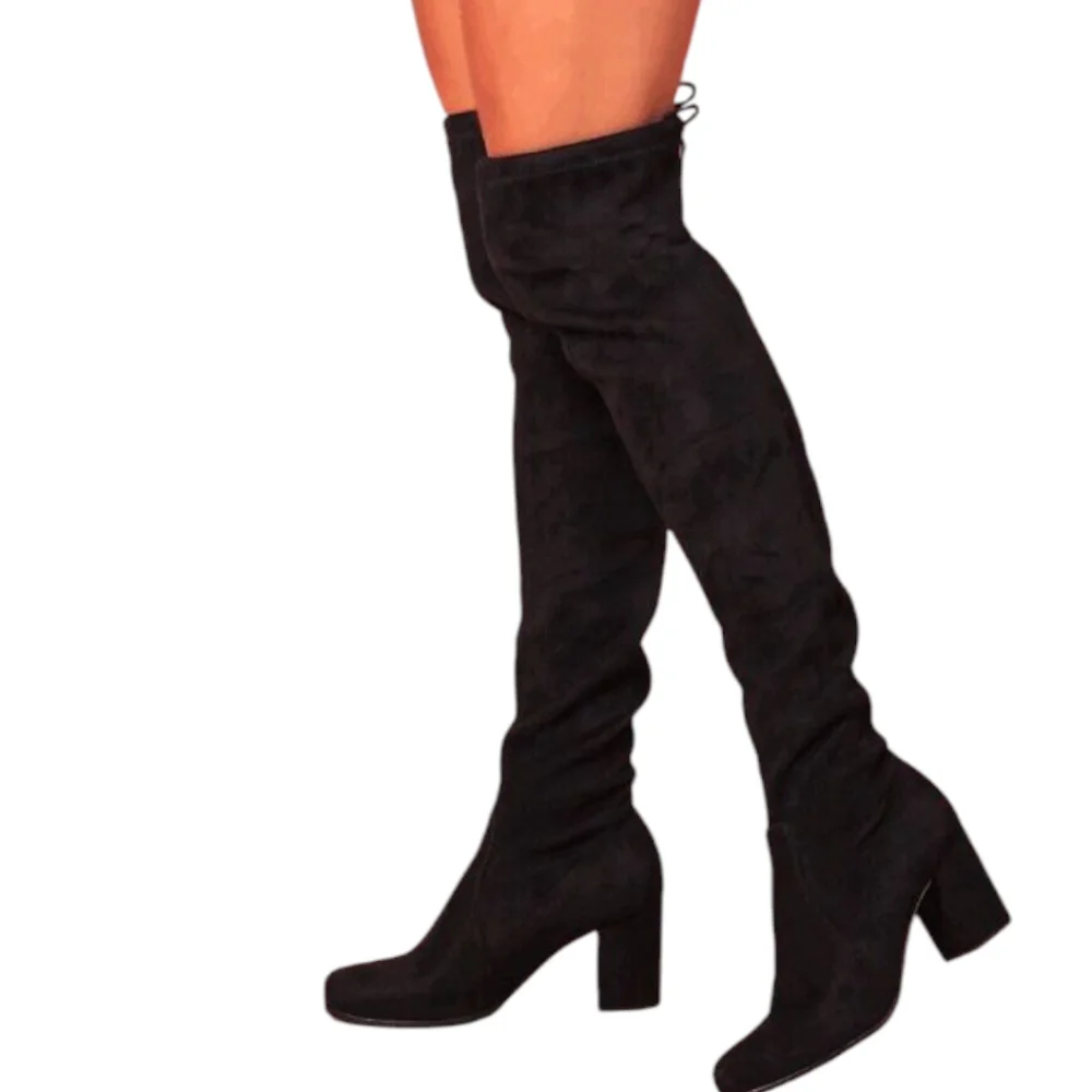 Unisa Black Over the Knee Boots